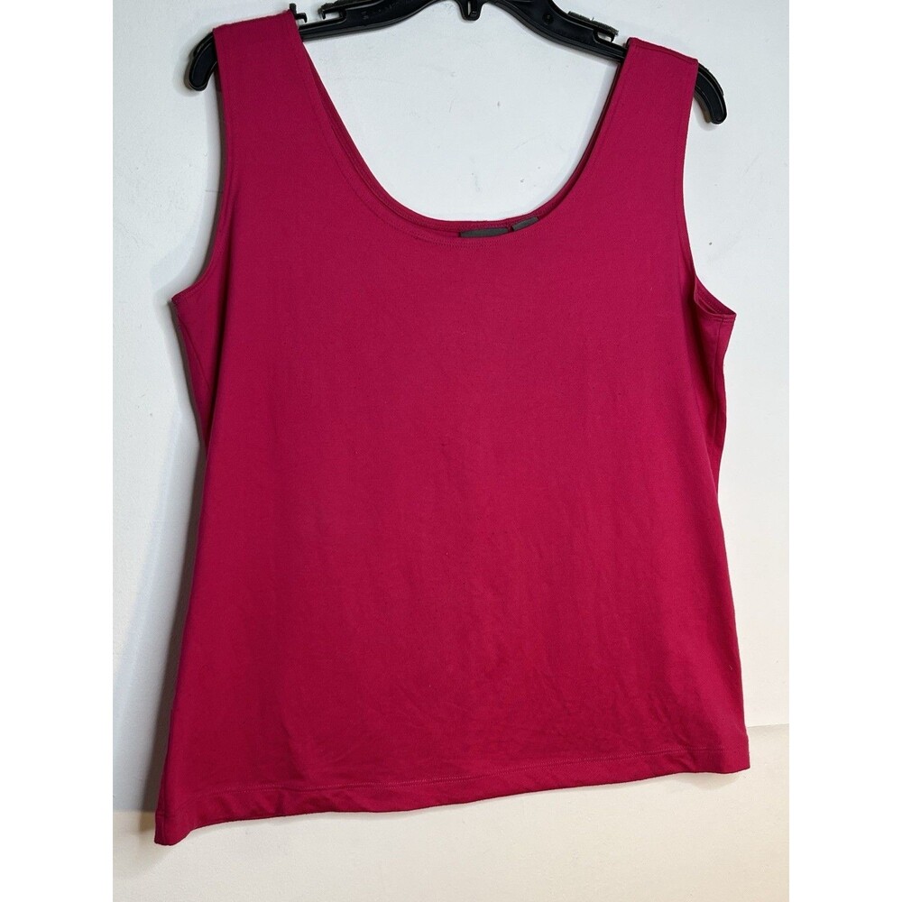 Chicos Hot Pink Shell Tank Layering Knit Top Blouse sz 2 / L (15)